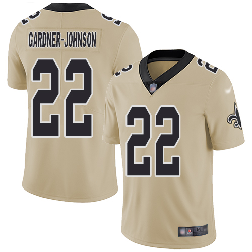 Men New Orleans Saints Limited Gold Chauncey Gardner Johnson Jersey NFL Football 22 Inverted Legend Jersey